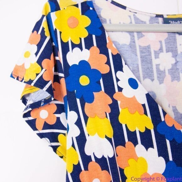 Modcloth Tie Back Floral Knit Midi‎ Dress, 2X - Picture 9 of 16